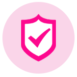 Shield icon with a positive tick